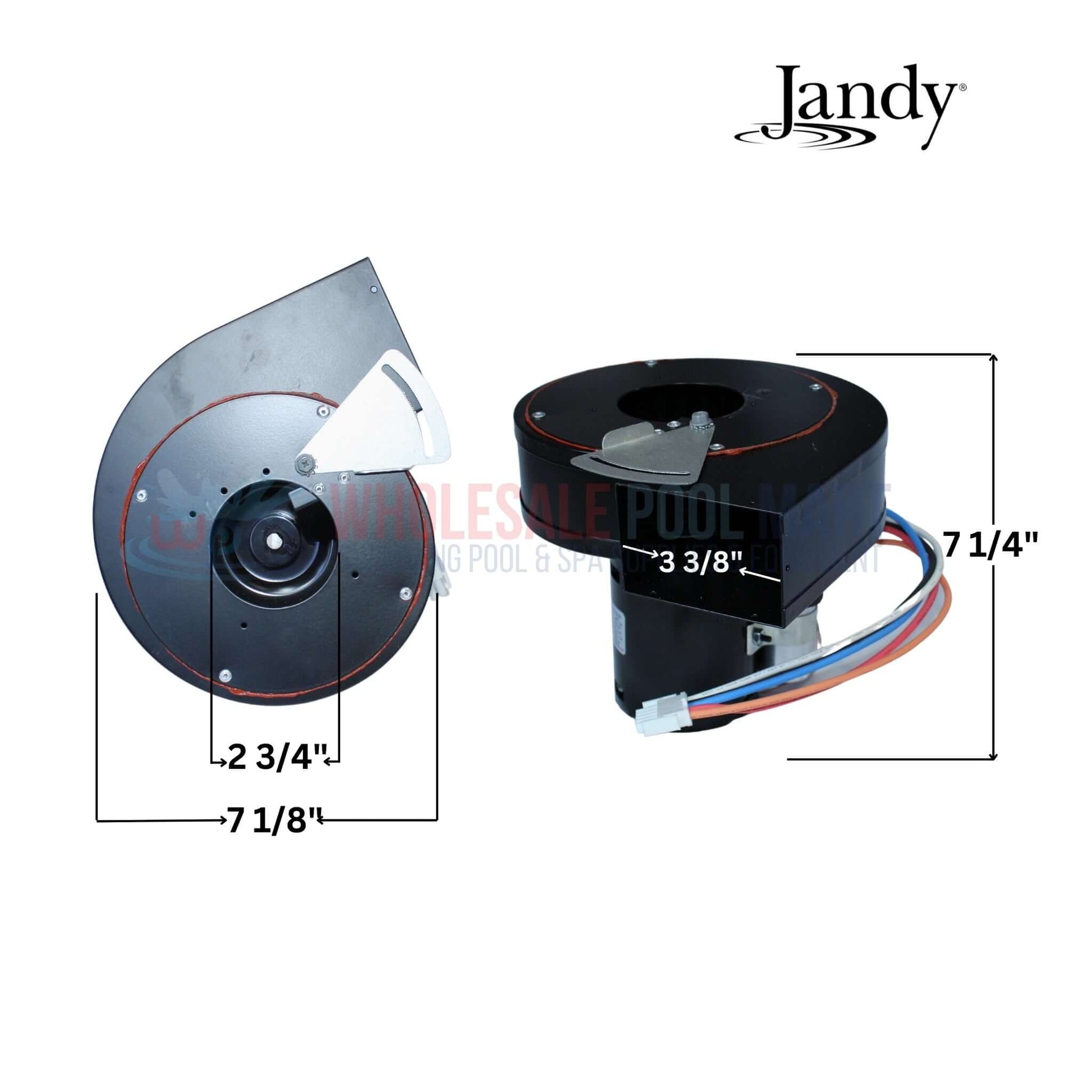 Jandy Blower Assembly R0455600 for LXI heaters, efficient air flow, available at Wholesale Pool Mart WPM.