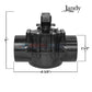 Jandy NeverLube 2 Port Diverter Valve 4716 dimensions | Wholesale Pool Mart WPM | 2 inch to 2.5 inch