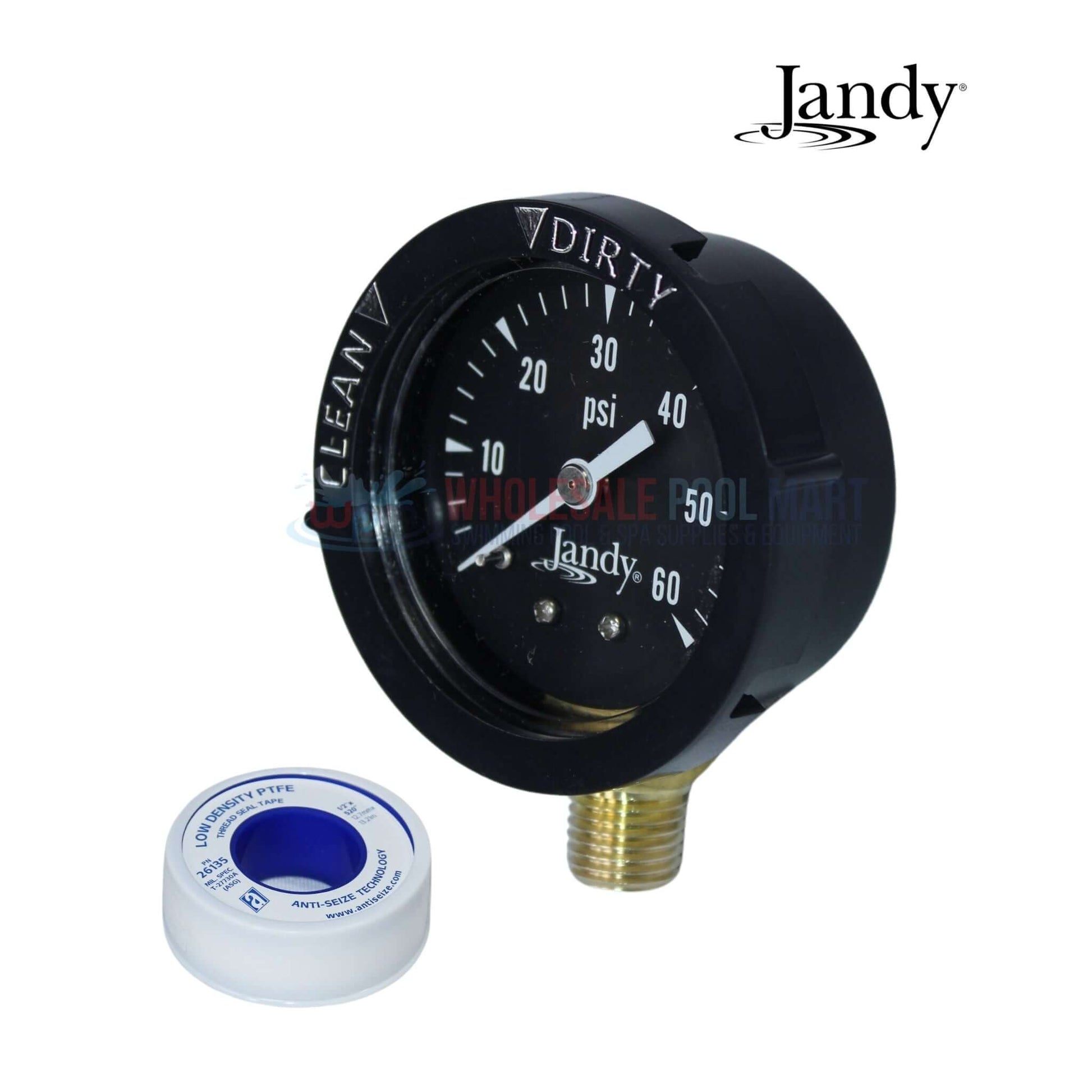 Jandy Pressure Gauge R0556900 for CS and CJ Series Filters, 0-60 PSI | Wholesale Pool Mart WPM