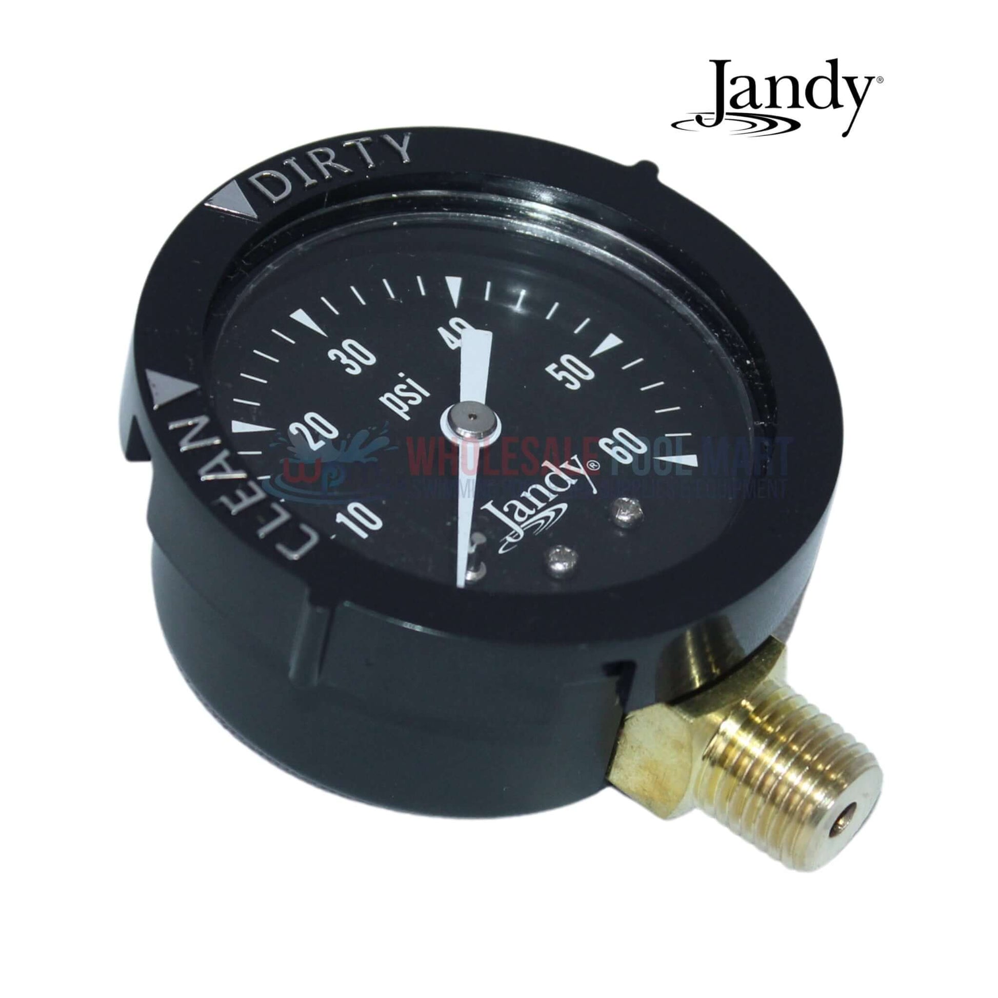 Jandy Pressure Gauge R0556900, 0-60 PSI, compatible with CS/CJ Series Filters, available at Wholesale Pool Mart WPM.