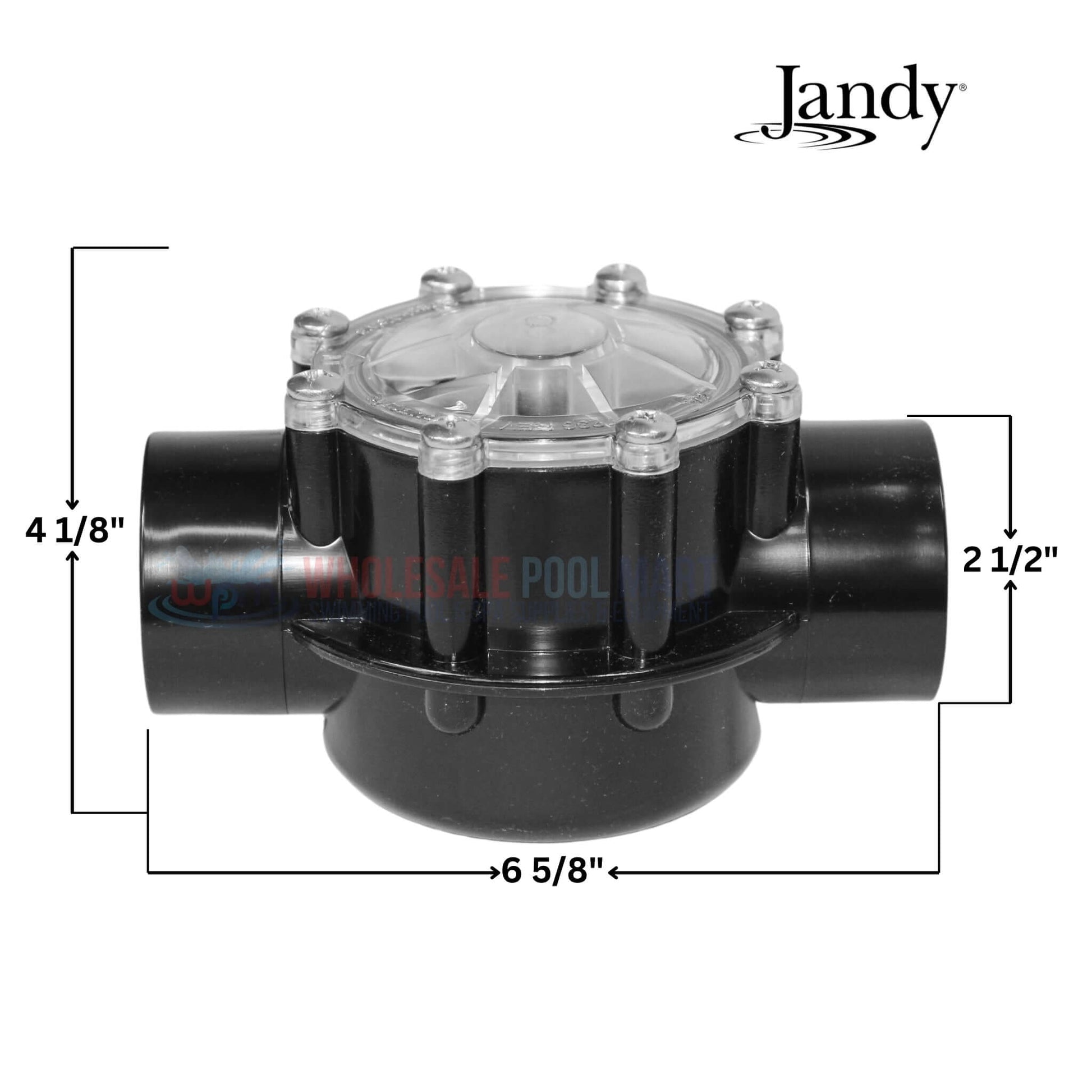 Jandy Swing Straight Check Valve 7305 dimensions, durable CPVC, for pool & spa systems, from Wholesale Pool Mart WPM.