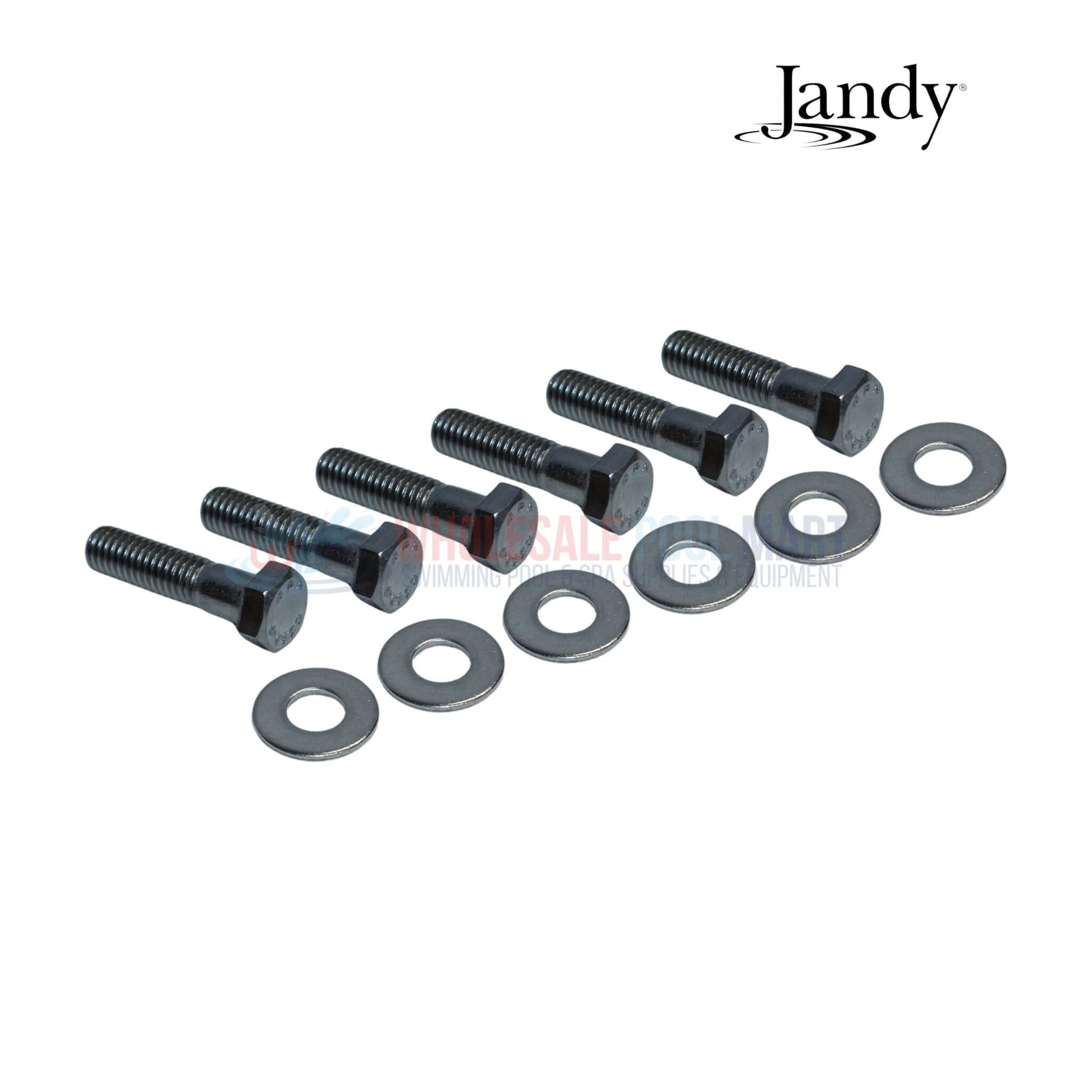 Jandy replacement hardware bolts and washers for Backplate Kit R0479500 at Wholesale Pool Mart WPM.