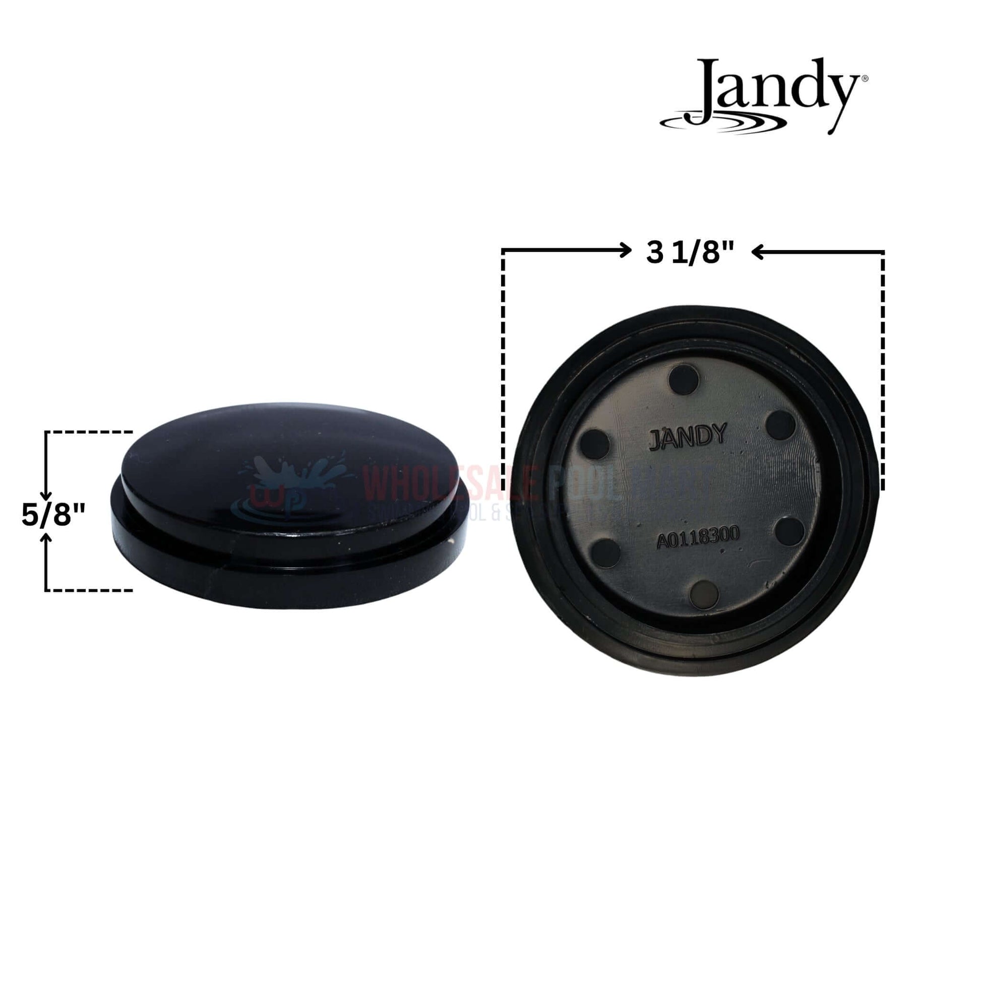Jandy Drain Cap Assembly R0523000 for JXI Heaters, 3 1/8" diameter, OEM part, available at Wholesale Pool Mart WPM.