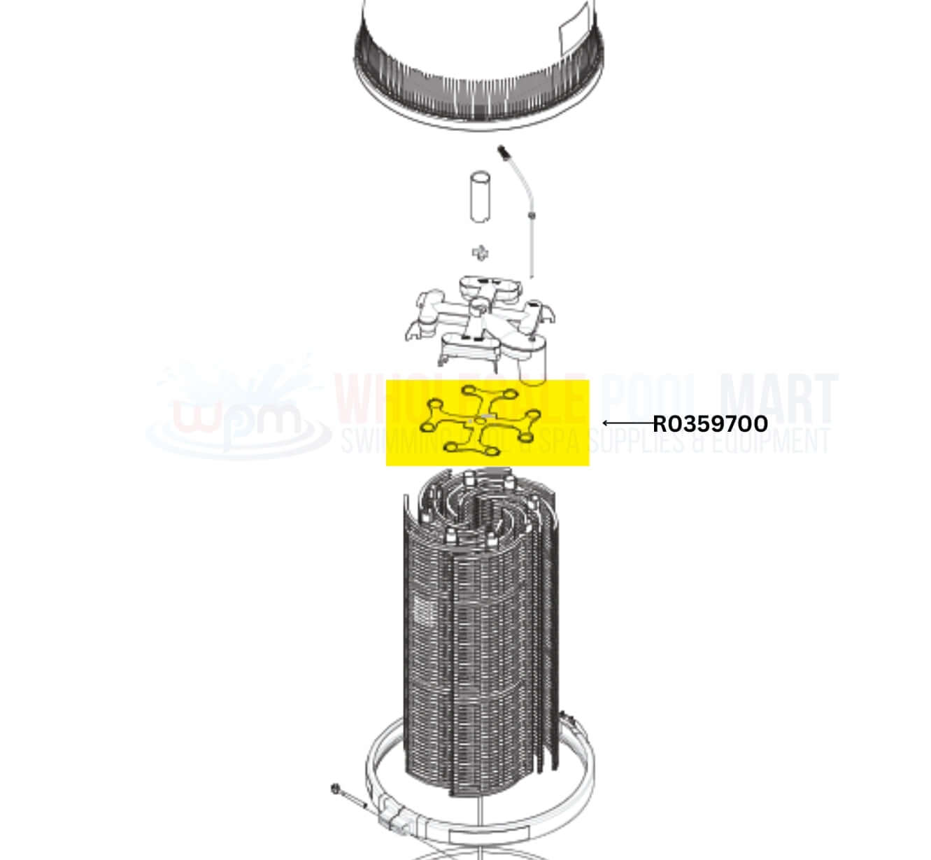 Jandy Grid Top Spacer R0359700 for DEV/DEL Pool Filters | Wholesale Pool Mart WPM