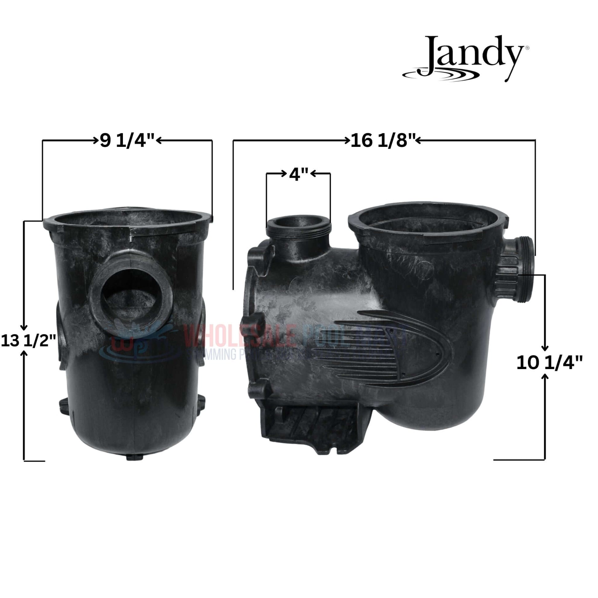 Jandy Pump Body R0445601 dimensions for ePump and Stealth Pumps at Wholesale Pool Mart WPM