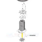 Jandy Tie Rod diagram with knob and lock nuts, R0359300 for DEV60 and DEL60 filters from Wholesale Pool Mart WPM.