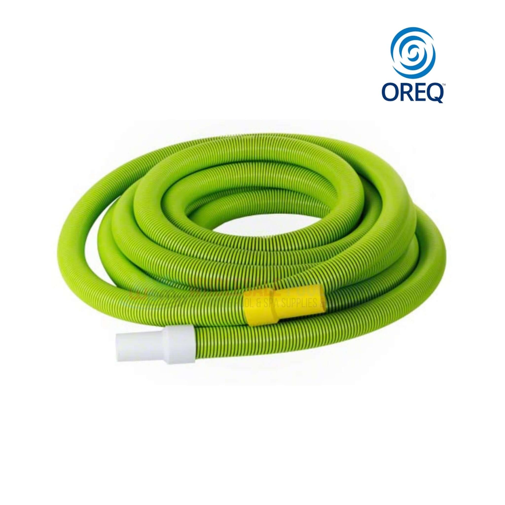 Oreq Pro Master Flex Pool Vacuum Hose in green, 1.5 inch, 45ft, designed for heavy-duty use by Wholesale Pool Mart WPM.