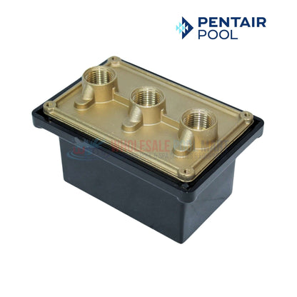 Pentair Brass Junction Box 78310500 with 3 ports for pool lighting by Wholesale Pool Mart WPM