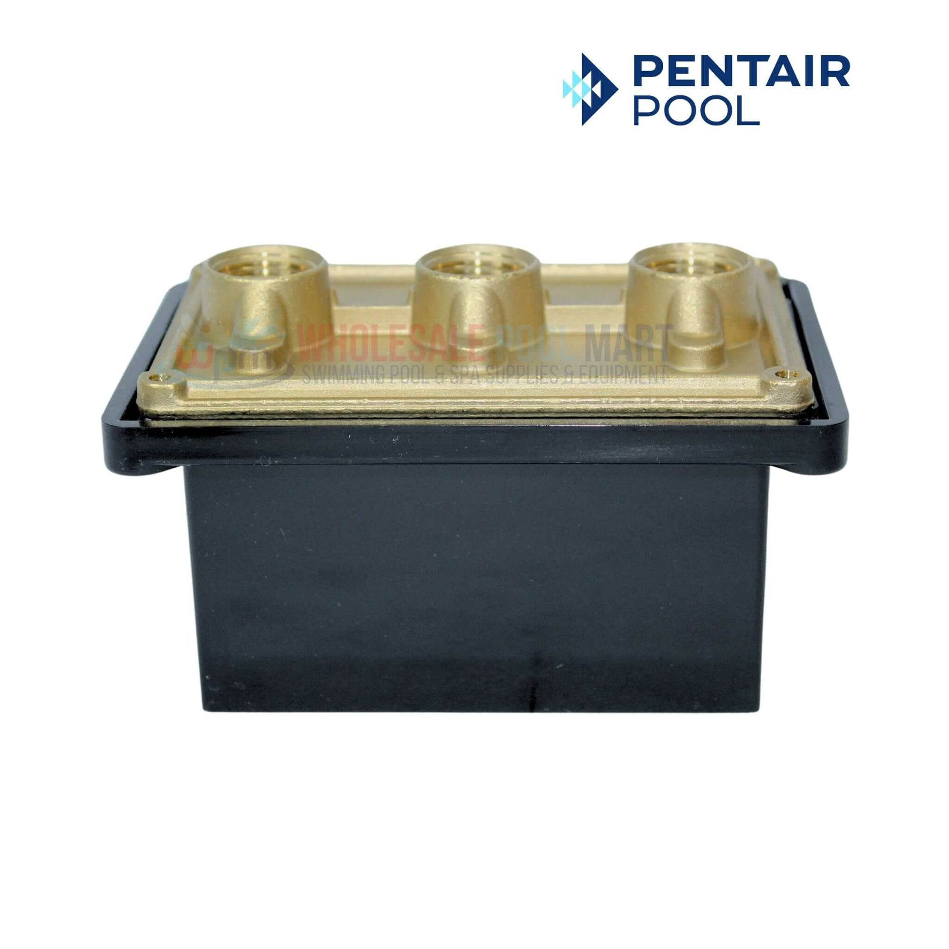 Pentair Brass Junction Box 78310500 for lights, 3 ports, durable design by Wholesale Pool Mart WPM.