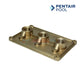 Pentair Brass Junction Box 78310500 for Pool Lighting | 3 Ports | Wholesale Pool Mart WPM