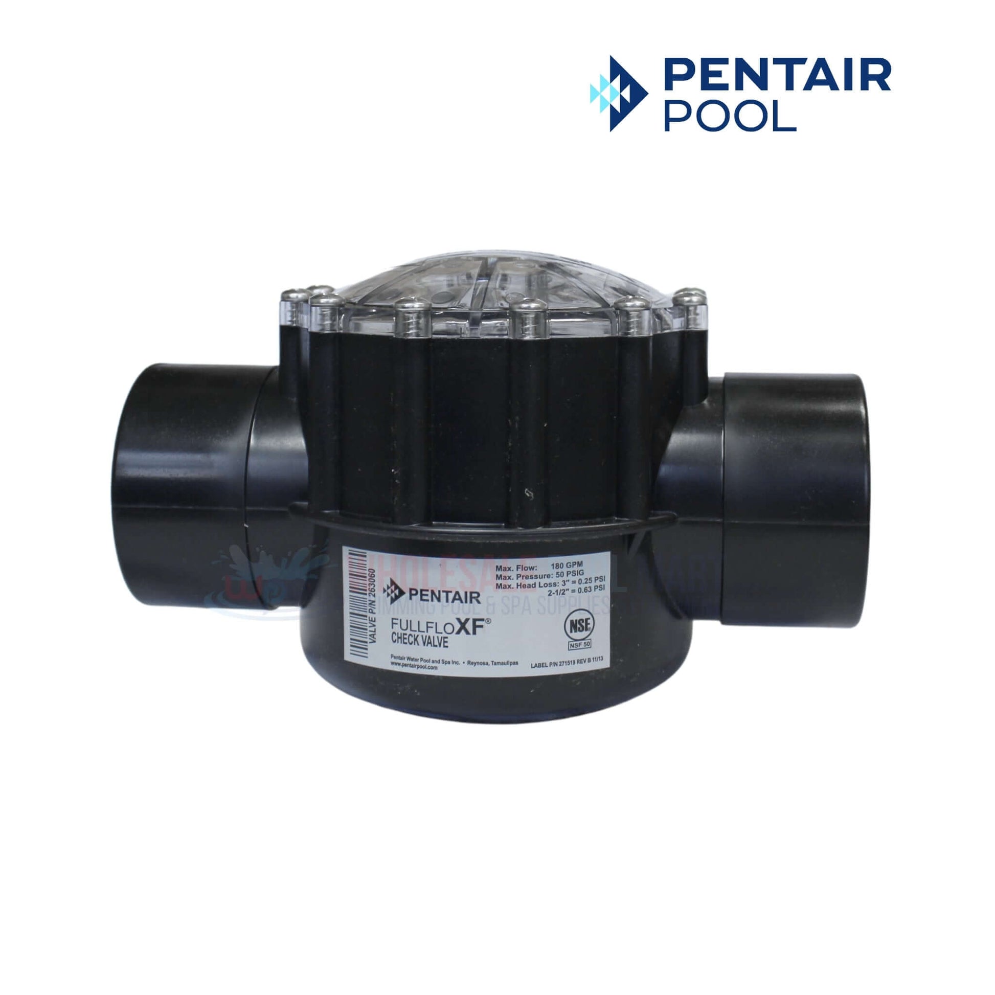 Pentair FullFloXF Diverter Check Valve 263060 for Pool Systems | 2 Way | 2.5" - 3" | Wholesale Pool Mart WPM