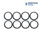 Pentair pool gaskets set of 8 for ETI 400 heaters | Wholesale Pool Mart | part number 475615 | durable heat exchanger seals.