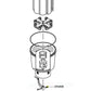 Pentair Stainless Steel Hex Nut assembly diagram, 1/4-20 fasteners for pool equipment. Wholesale Pool Mart WPM 071406.