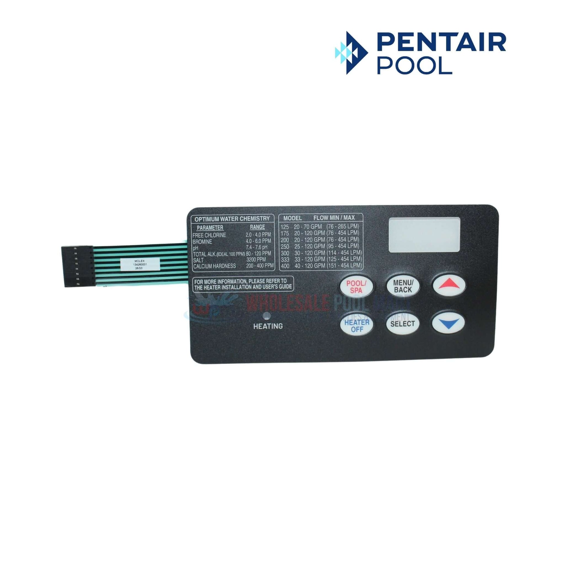 Pentair 6 Button Membrane Keypad 461106 for MasterTemp and Max-E-Therm heaters | Wholesale Pool Mart WPM