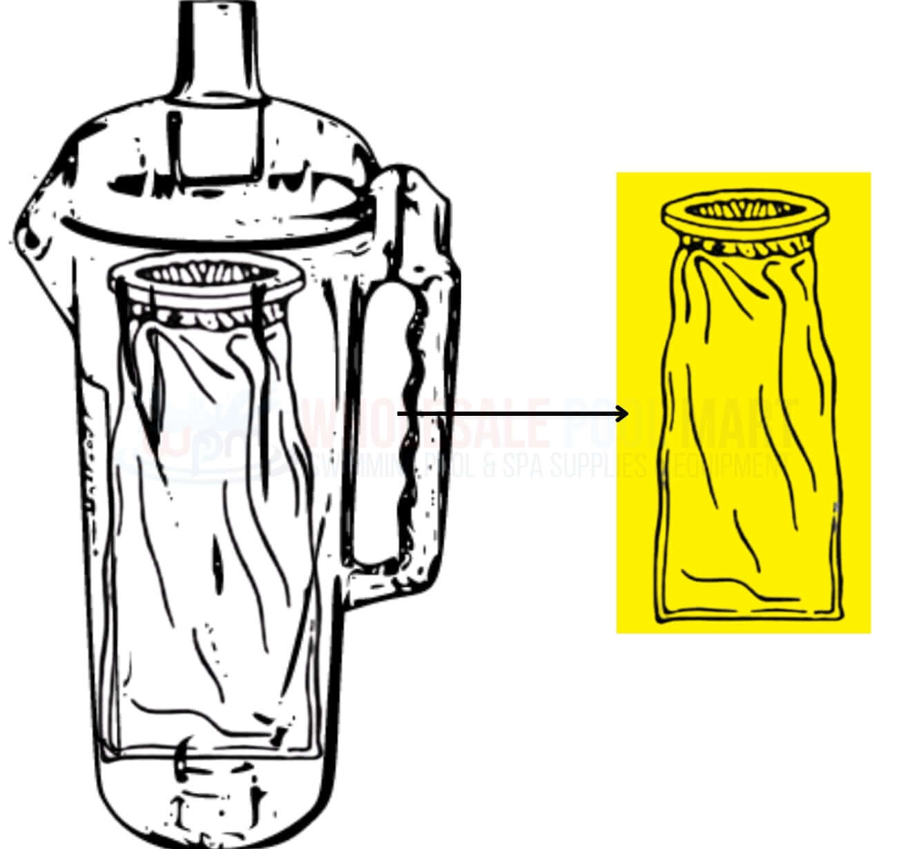 Pentair Bag Replacement R211516 for Rainbow Leaf Canister Trap R211084K by Wholesale Pool Mart WPM.