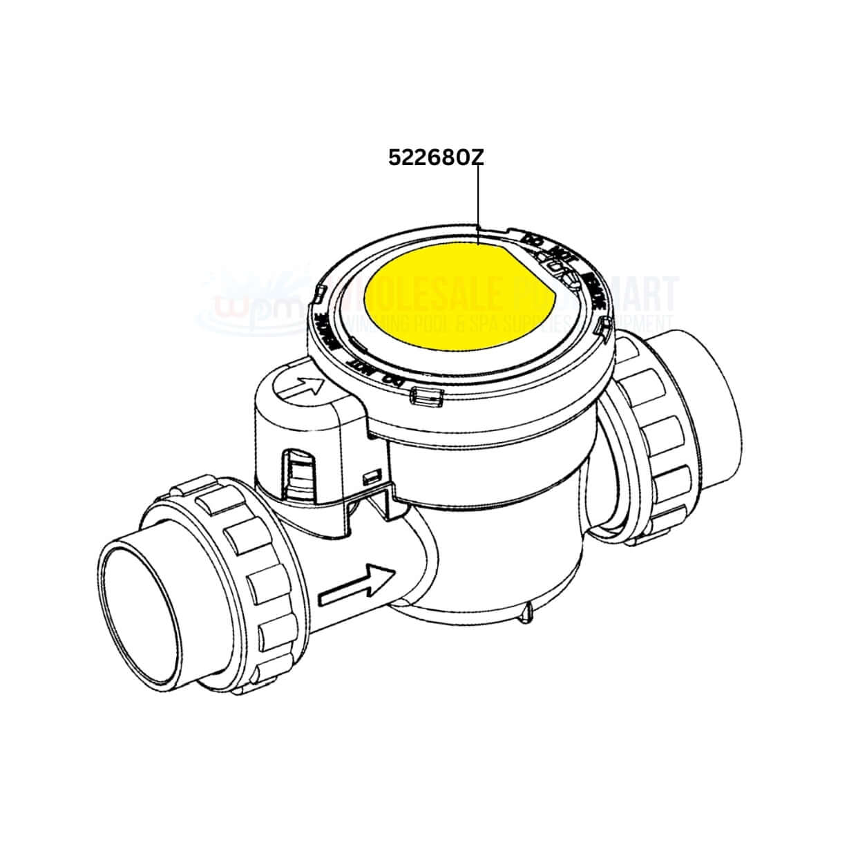 Pentair Clear Lid for iChlor Chlorine Generators 522680Z from Wholesale Pool Mart WPM, durable and transparent design.