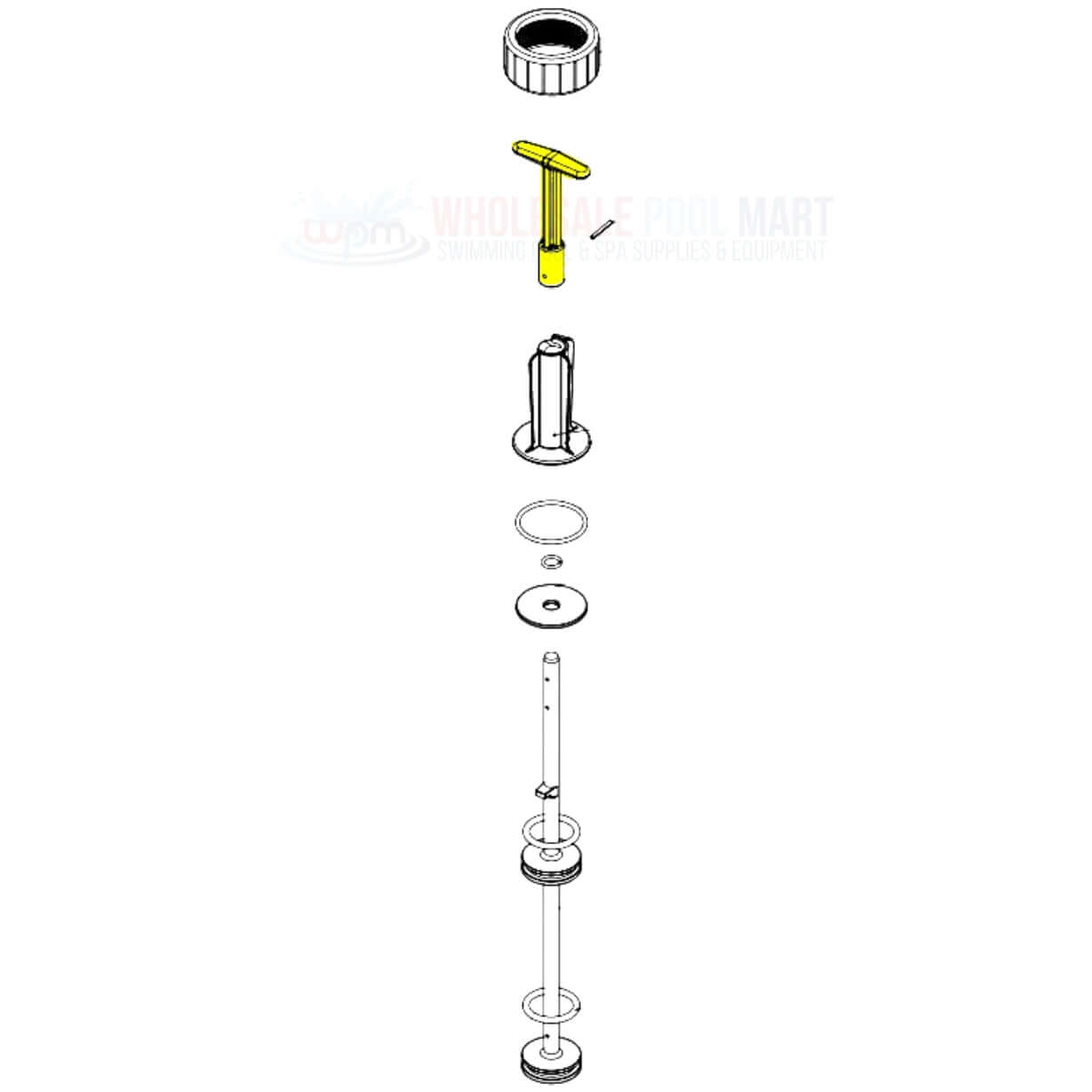 Pentair Handle for Push Pull Slide Valves 270134. Quality replacement part from Wholesale Pool Mart WPM.