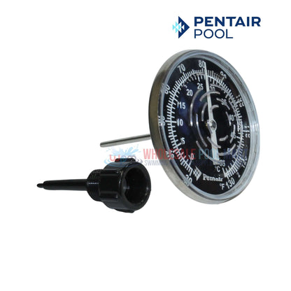 Pentair Inline Thermometer with Nylon Well for precise pool temperature readings 30-130. Wholesale Pool Mart WPM.
