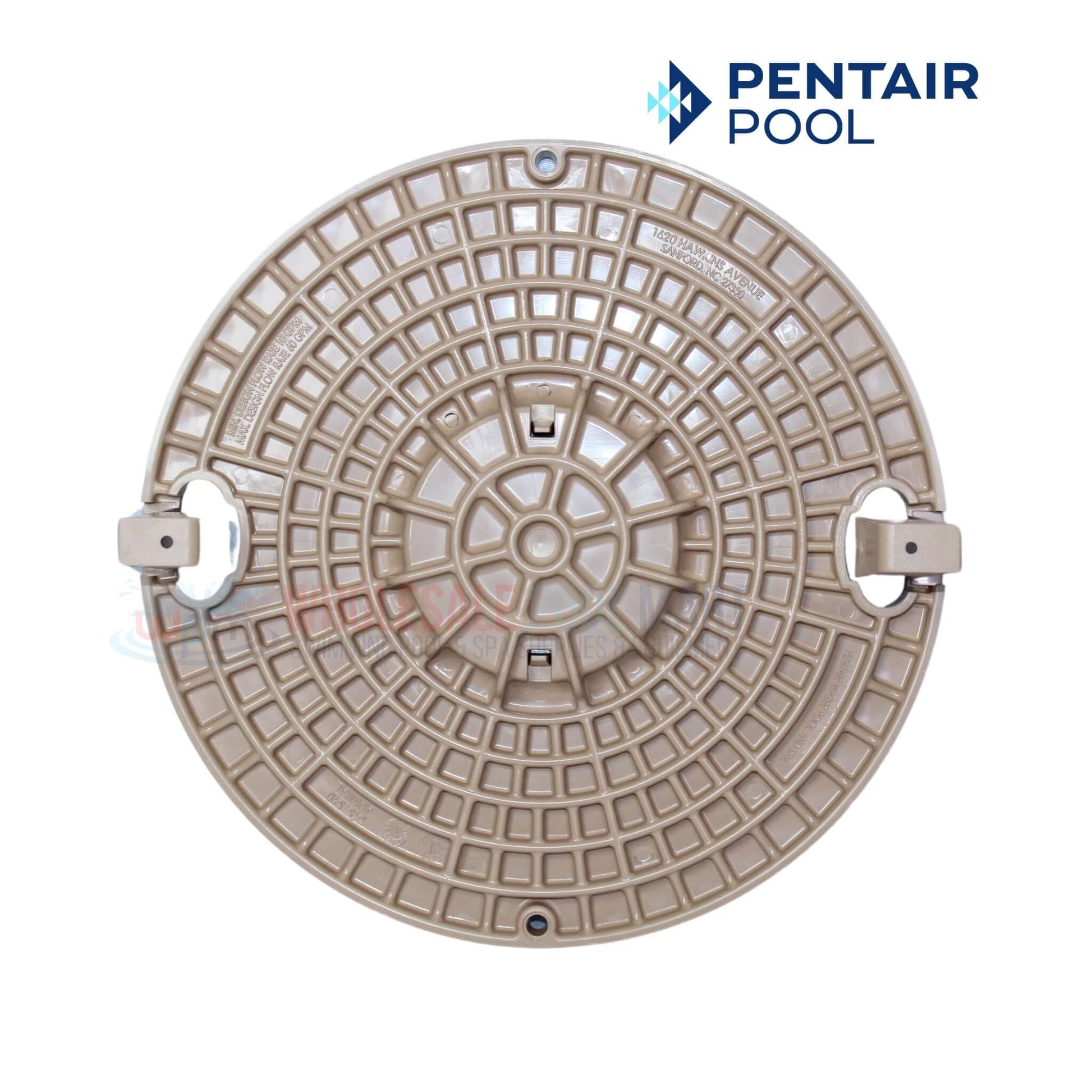 Pentair Lock Down Lid for Admiral Skimmers, Tan, OEM 85007430 from Wholesale Pool Mart, secure cover for pool filtration.