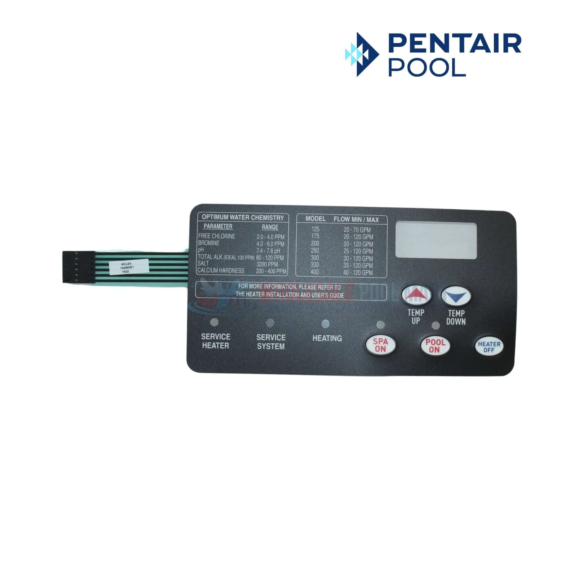 Pentair Switch Membrane 42002-0029Z for Max-E-Therm heaters, available at Wholesale Pool Mart WPM.