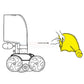 Illustration showing Polaris 280 Sport Pool Cleaner with K18 Sand and Silt Bag attachment by Wholesale Pool Mart WPM.