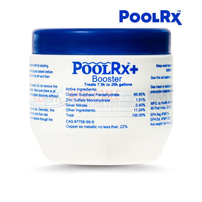 PoolRX+ Booster Blue Unit for pools 7.5K-20K gallons, from Wholesale Pool Mart WPM, EPA registered 332004.