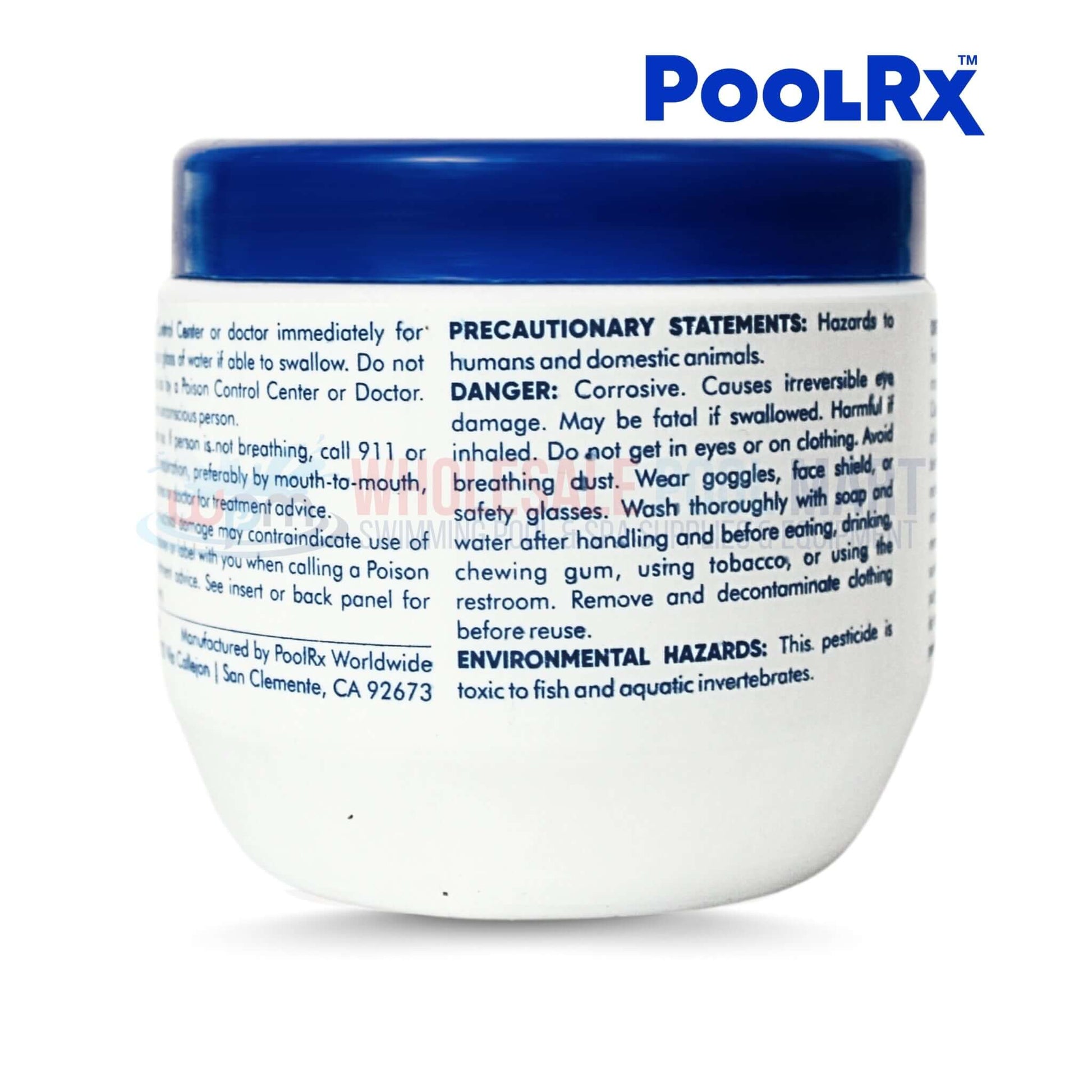 PoolRx+ Booster Blue Unit 332004, EPA-registered algaecide by Wholesale Pool Mart for 7.5K-20K gallons, optimizes minerals.