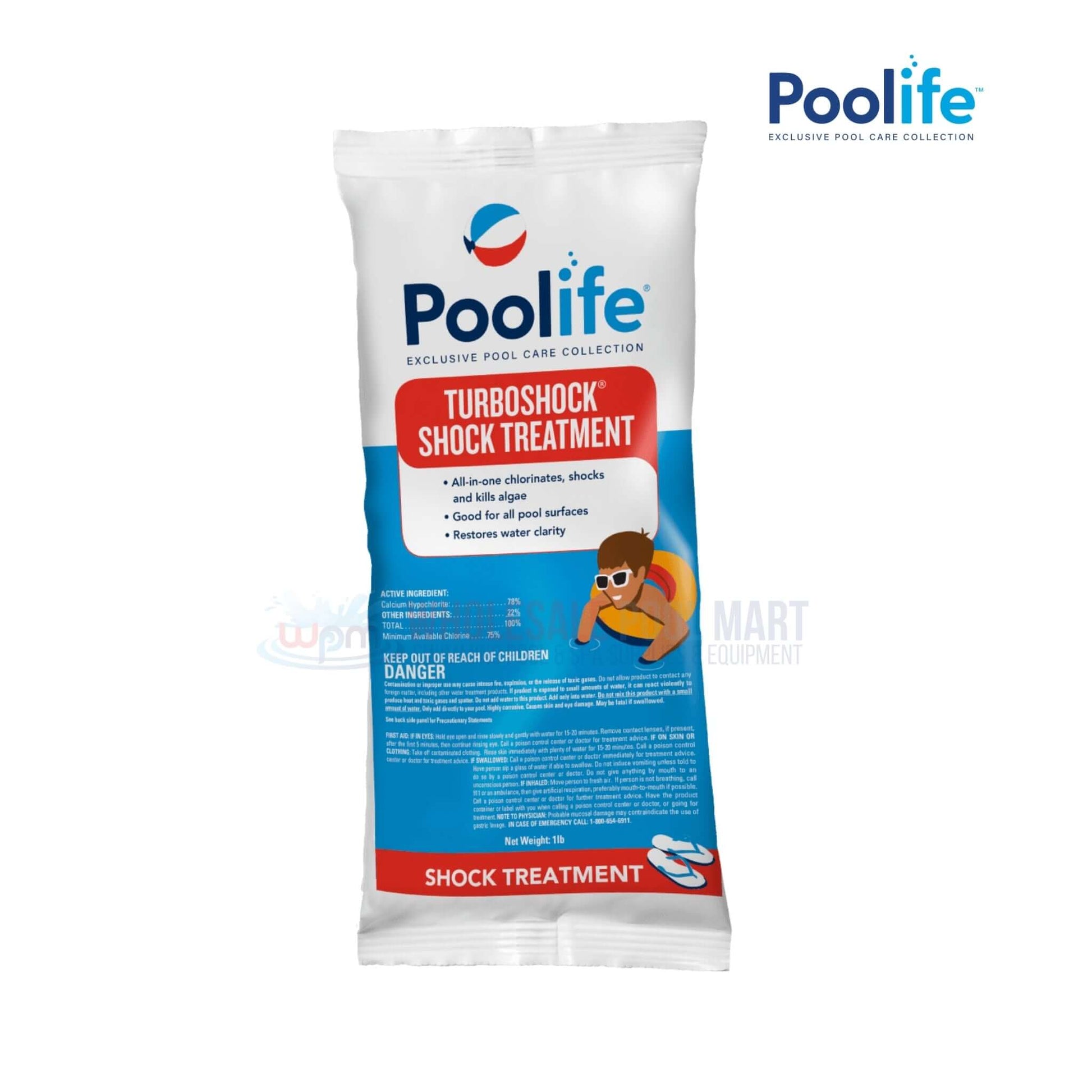 Poolife TurboShock Shock Treatment | 78% Calcium Hypochlorite | 1 lb | Wholesale Pool Mart