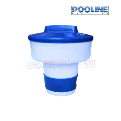 Pooline Floating Chlorine Tablet Dispenser, easy pool maintenance, Wholesale Pool Mart WPM, chlorine tablet holder.
