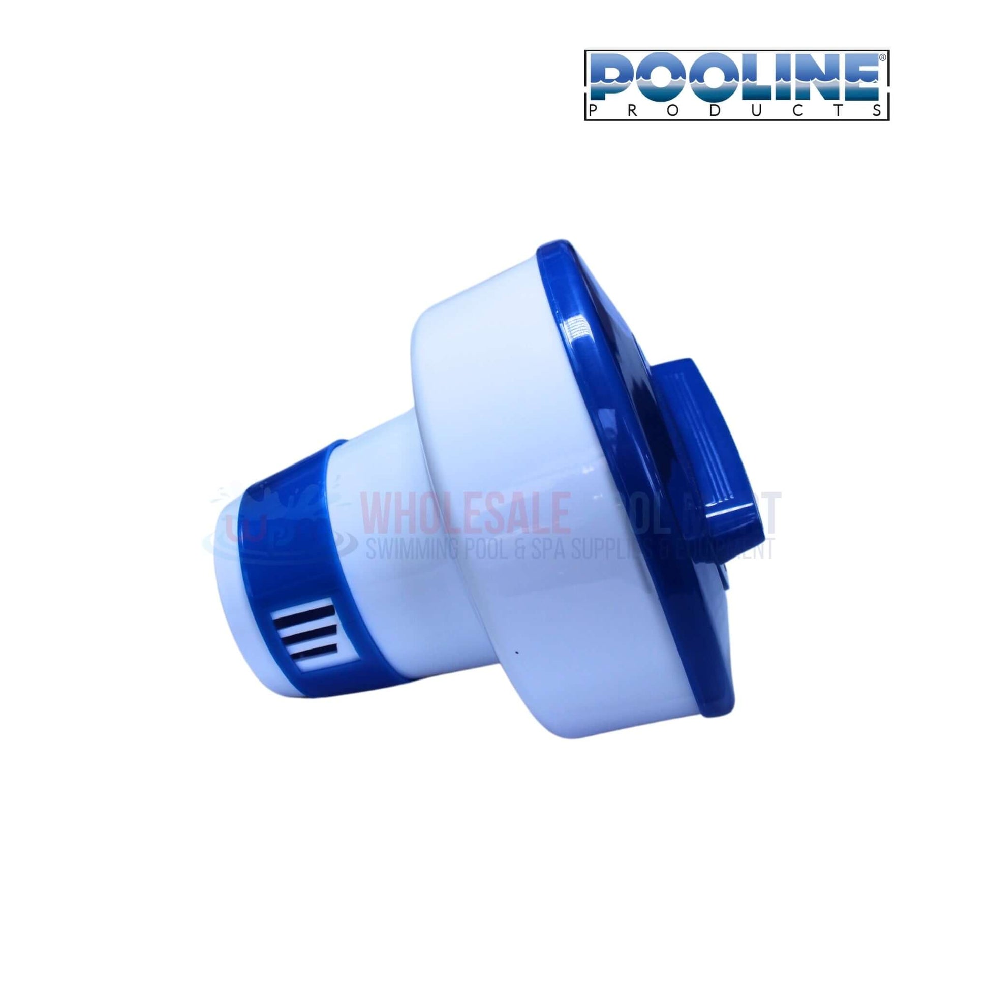 Pooline Floating Chlorine Tablet Dispenser 11063 from Wholesale Pool Mart WPM for easy pool maintenance.