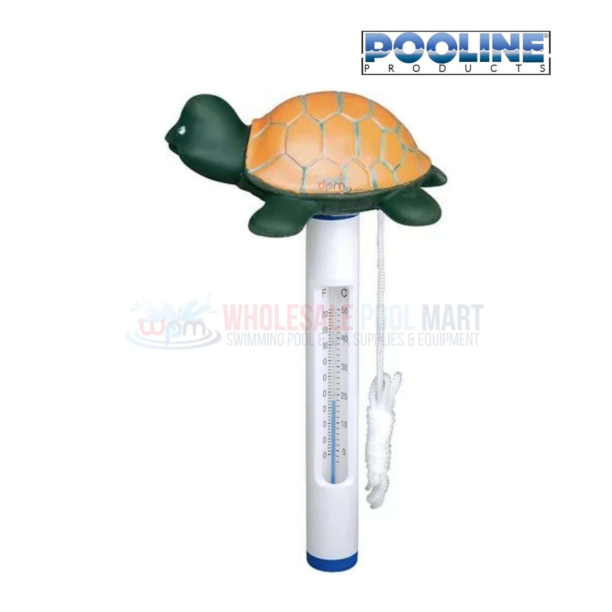 Pooline Swimming Pool and Spa Thermometer Turtle 11083C from Wholesale Pool Mart WPM with easy-to-read display.