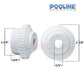 Pooline Hydrostream Jet 11211C with dimensions, 1.5" thread, 0.5" opening, Durable plastic, Wholesale Pool Mart WPM.