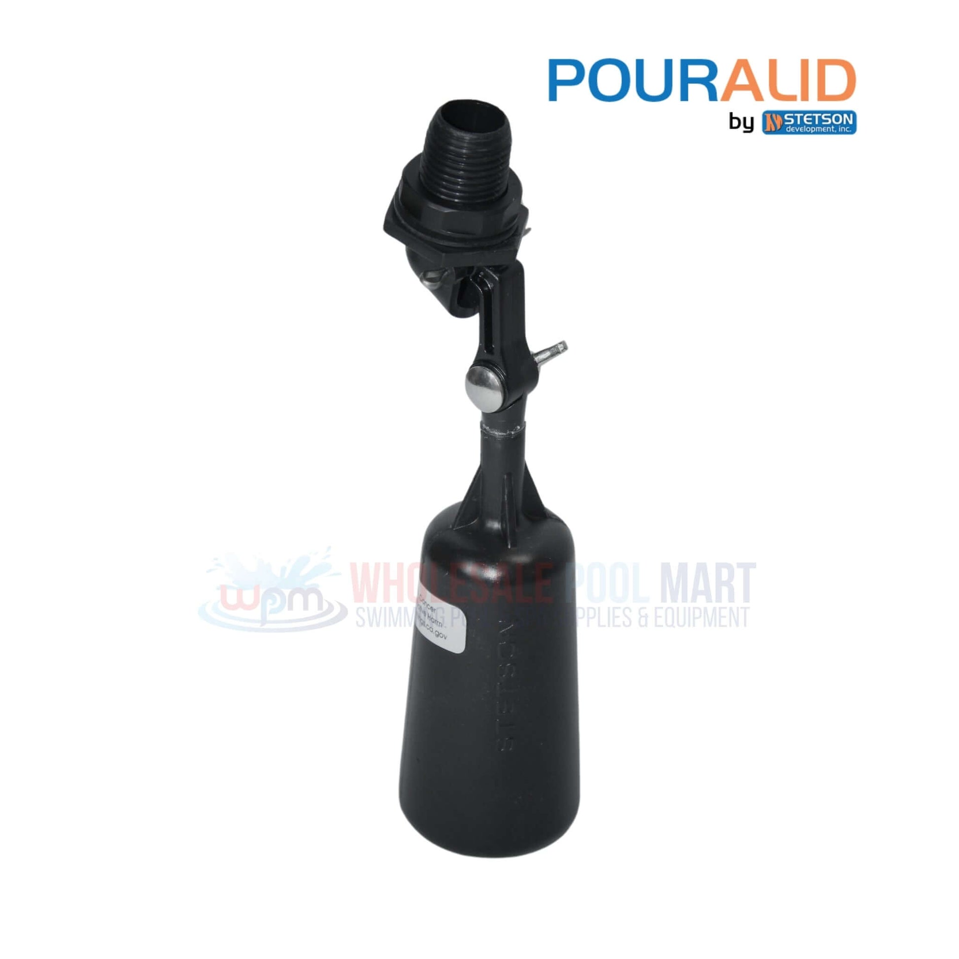 Pour-A-Lid Float Valve by Wholesale Pool Mart WPM, 1/2ATF for pools, ponds, and water features, durable ABS, 7.5 inches.