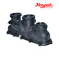 Raypak Inlet Outlet Header Assembly for Polymer Heaters 006827F from Wholesale Pool Mart WPM, durable and corrosion-resistant.