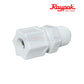 Raypak Inlet Outlet Header Assembly for Polymer Heaters, WPM, durable and corrosion-resistant design.