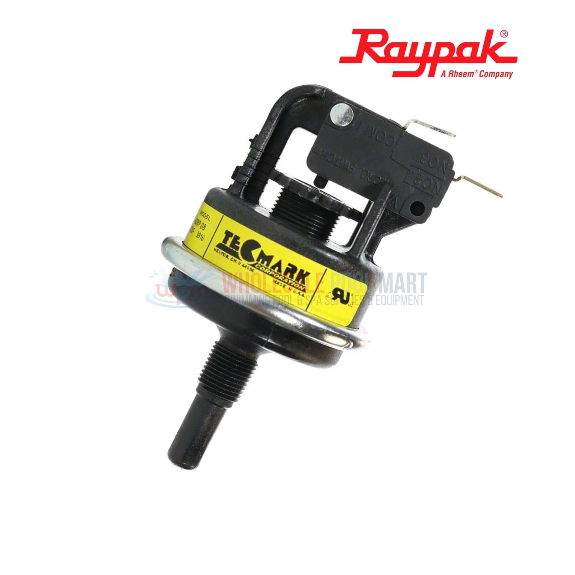 Raypak Pressure Switch for Low Nox Heaters 006737F at Wholesale Pool Mart WPM for safety and efficiency.