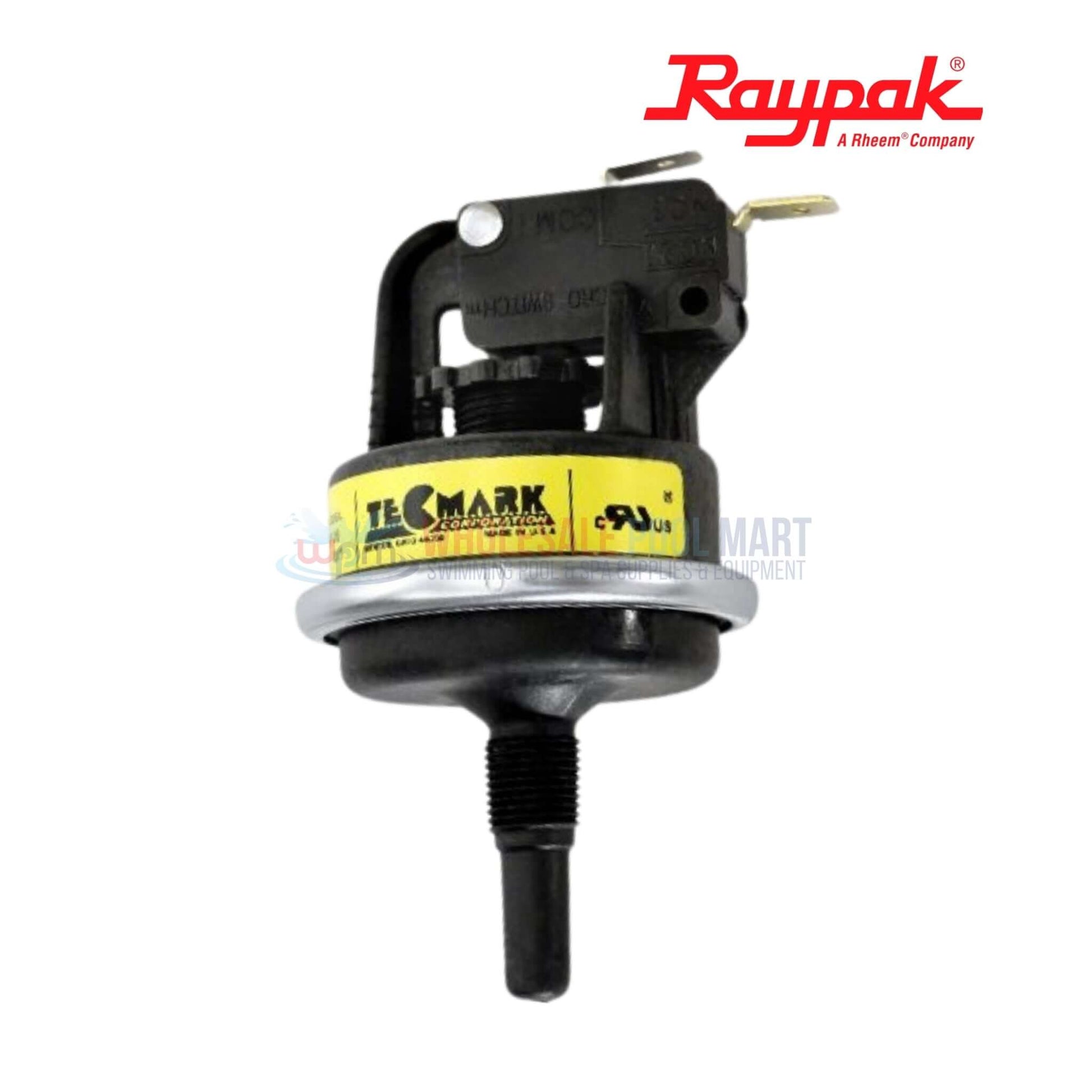 Raypak pressure switch model 006737F for Low Nox heaters, available at Wholesale Pool Mart WPM.