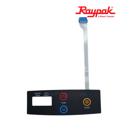 Raypak Switch Decal Membrane for heaters 009492F available at Wholesale Pool Mart WPM, durable and user-friendly.