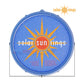 Solar Sun Rings Pool Cover SSRA-SB-02, Sunburst Design by Wholesale Pool Mart, 5 feet diameter, UV-resistant, passive solar heating device.