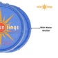Solar Sun Rings Pool Cover SSRA-SB-02 with Water Anchor, Wholesale Pool Mart WPM, Sunburst Design, UV-resistant.