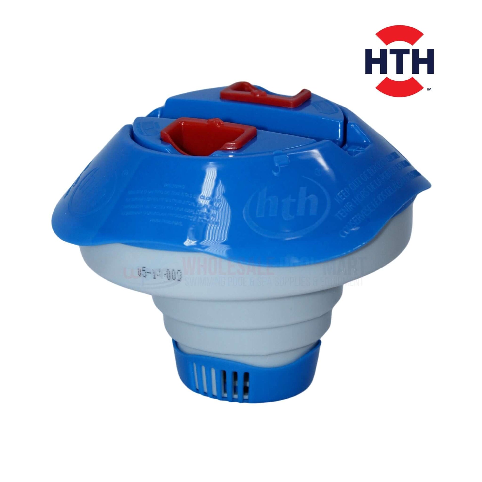 HTH Pop Up Floater for spas and hot tubs, ideal for chlorine or bromine tablets. Available at Wholesale Pool Mart (WPM).