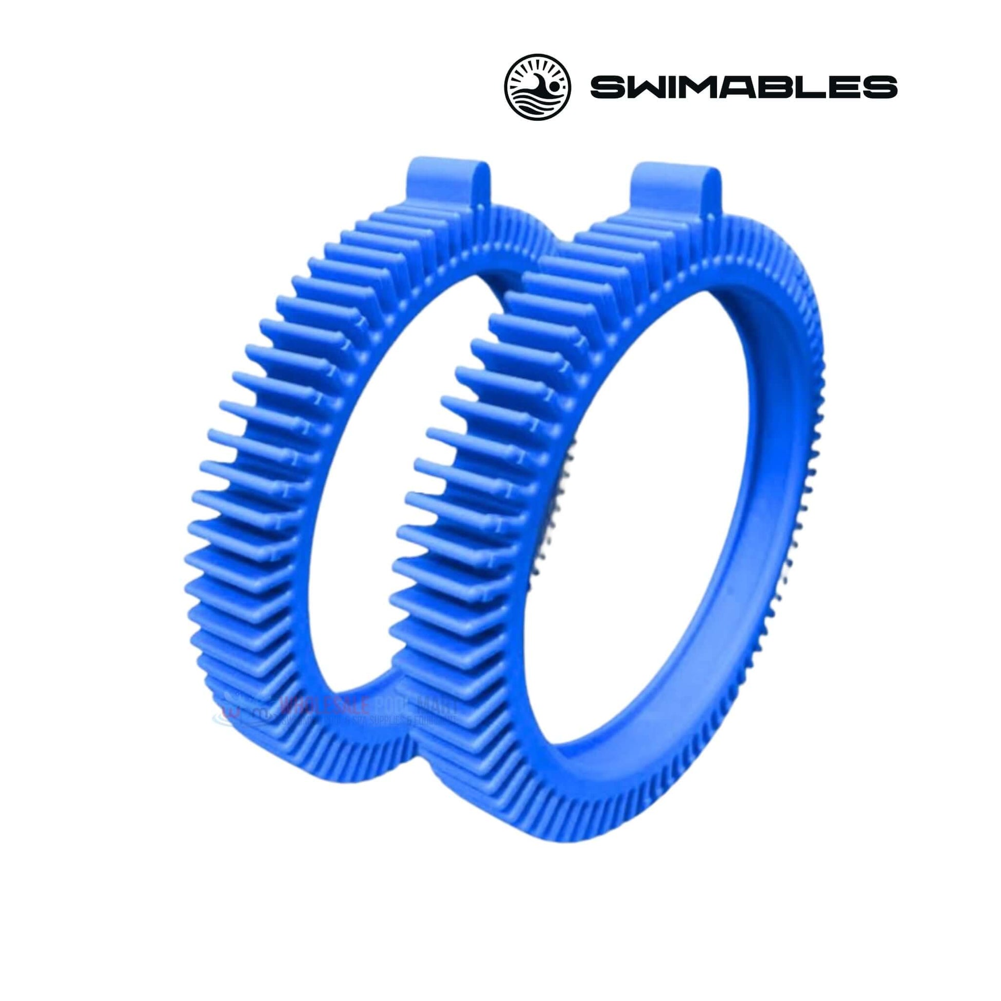 Swimables Hayward Style Replacement Front Tires, blue, 2-pack for PoolCleaner, Wholesale Pool Mart WPM, model 896584000-143.