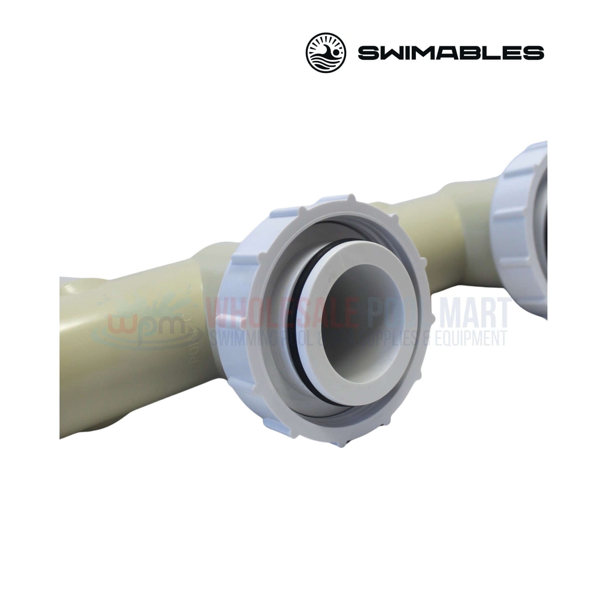 Swimables SW-26-064 Pentair Push Pull Backwash Valve | 263064 close-up showing durable PVC construction for pool supplies by Wholesale Pool Mart.