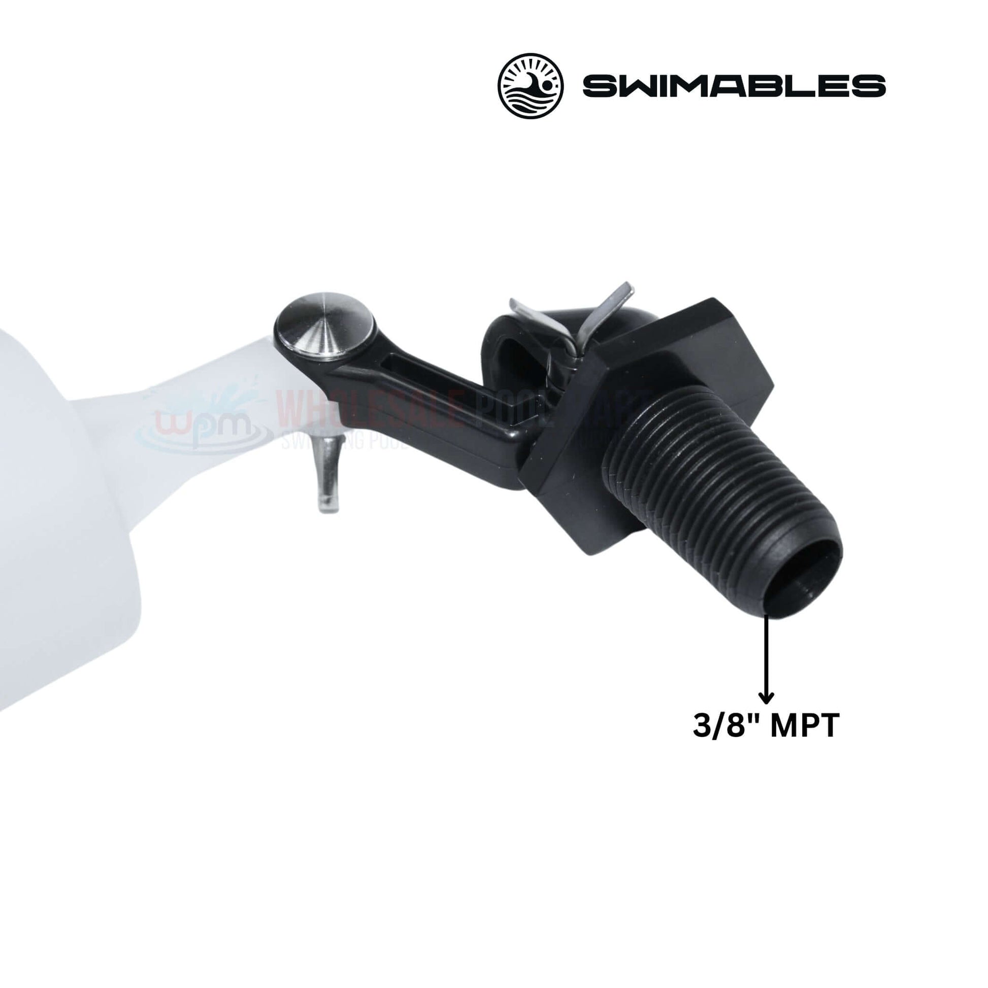 Swimables Water Leveler Float with 3/8" MPT for pool and spa systems from Wholesale Pool Mart WPM.