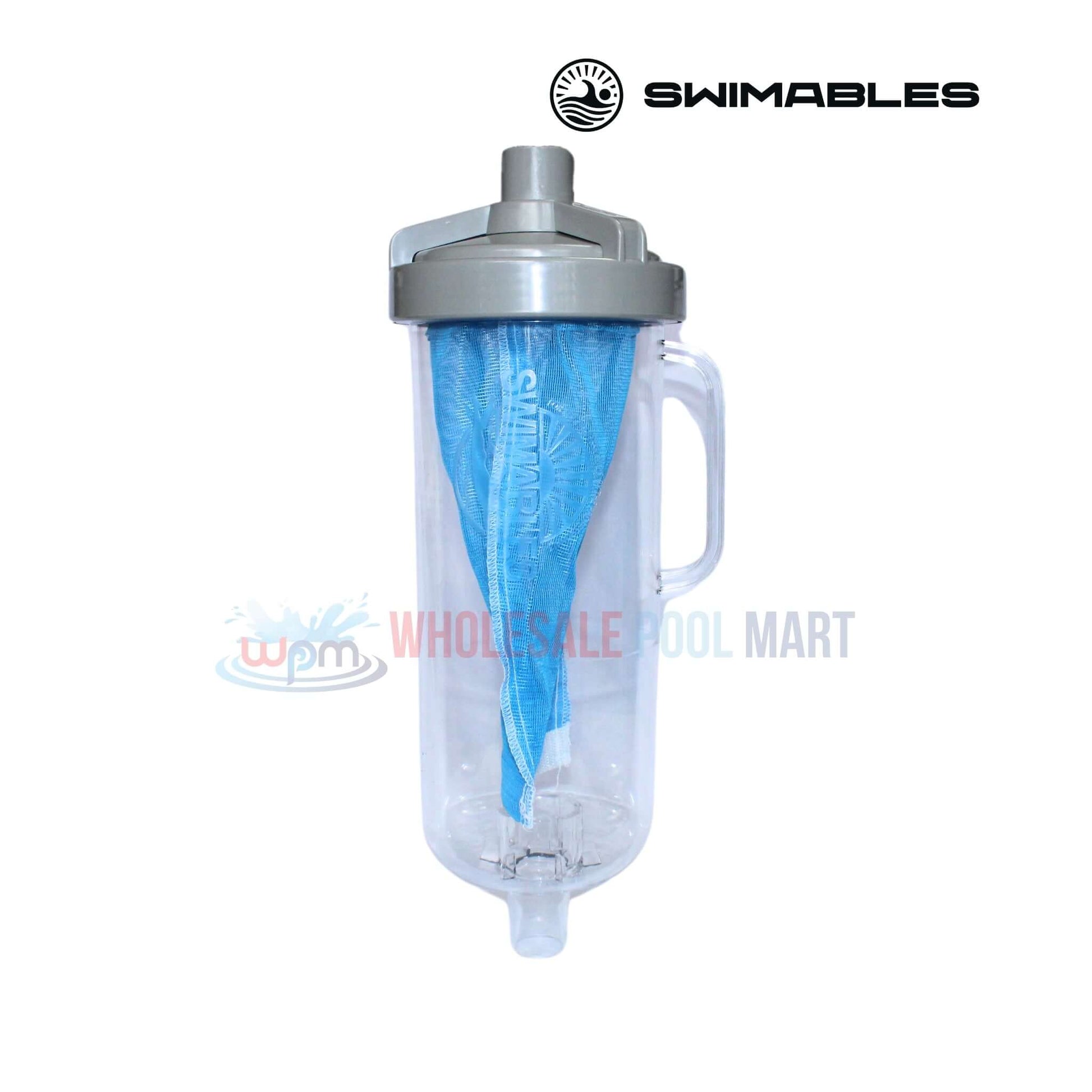 Swimables Leaf Canister SW-10-530 with molded handle and screw-on lid from Wholesale Pool Mart WPM.