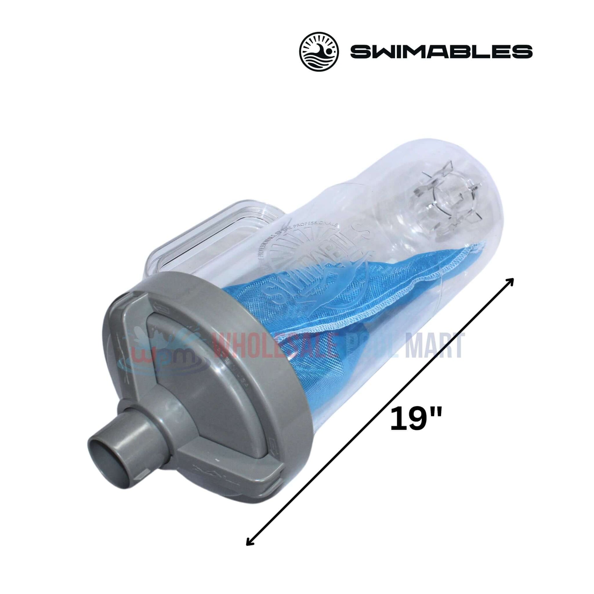 Swimables Leaf Canister SW-10-530 19" Heavy Duty Pool Filter by Wholesale Pool Mart WPM with extra-large debris bag.