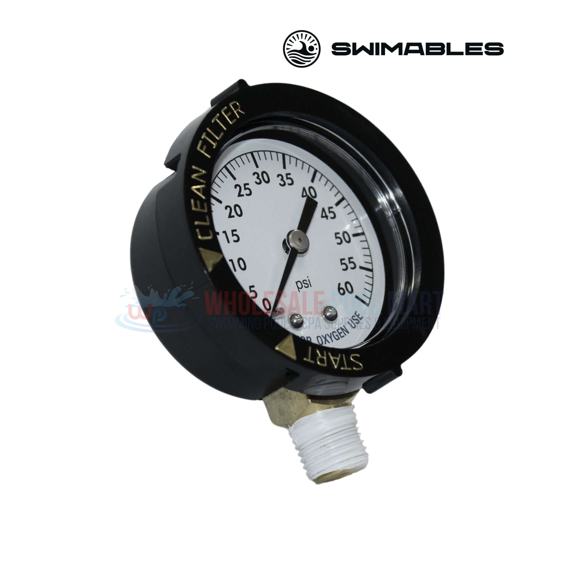 Swimables Pressure Gauge SW-25-058 for Pentair filters, 0-60 PSI, available at Wholesale Pool Mart WPM.