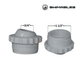 Swimables grey threaded fittings, 3/4" and 1-1/2" sizes, for precise water flow control - Wholesale Pool Mart WPM.