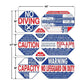 Traffic Graphix CA 8 in 1 Large English Sign Hexagon Cut TGPS1001 for pool safety | Wholesale Pool Mart WPM