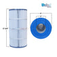 Unicel C-8409 Hayward C900 90 Sq. Ft. Cartridge | CX900RE, 17-3/8" length, 9" diameter, blue end caps, pool filter replacement, Wholesale Pool Mart.